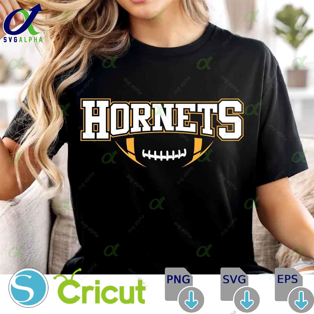 Hornets Mascot Svg Png Hornets Football Svg Varsity Hornets Shirt School Spirit Mascot Svg Football Cheer Sublimation Football Mom Svg